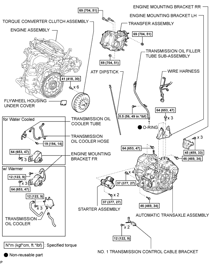 Toyota Rav4. Aca30, 33, 38 Gsa33 Zsa30, 35.U140F Automatic Transaxle.Automatic Transaxle System.Automatic Transaxle Assembly  Components